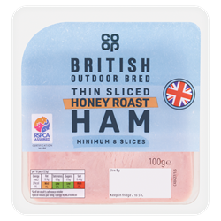 Co-op British Thin Sliced Honey Roast Ham 112G