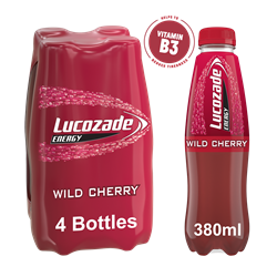 Lucozade Energy Cherry 4X380ML
